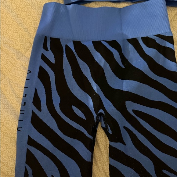 Logo Athletic Blue and Black Zebra Print Athletic Shorts - Picture 4 of 4
